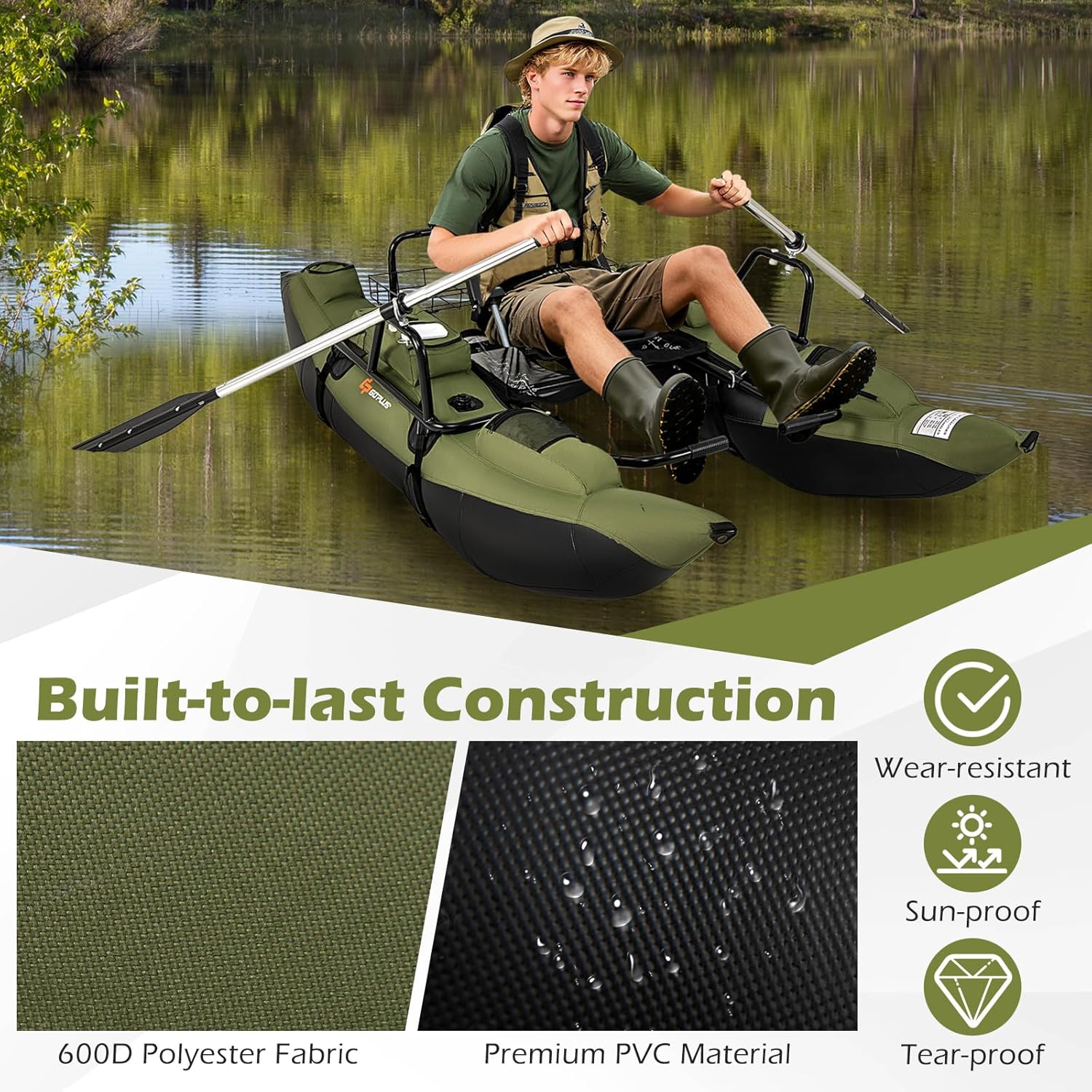 Belly Boat Gonfiabile per Adul - Fishing Boat Paddle recensione e prezzo